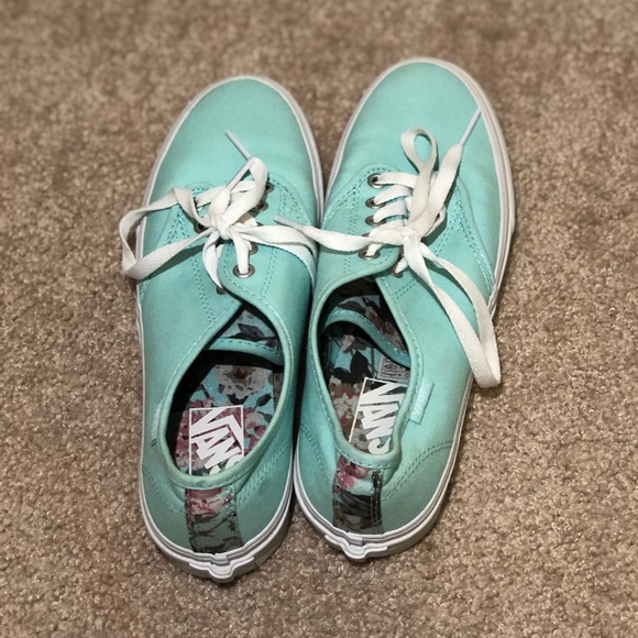 Teal women’s ankle height vans - Picture 1 of 5